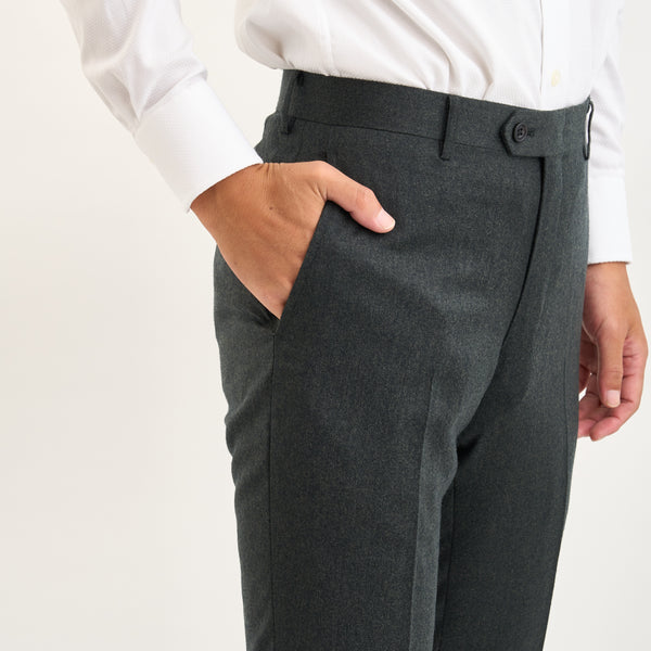 【ティモシーエベレスト】ウールフランネルパンツ（グレー）