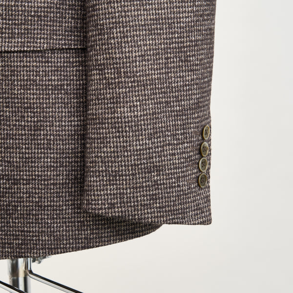 【ドーランドハウス】2B千鳥柄セットアップジャケット（ブラウン）