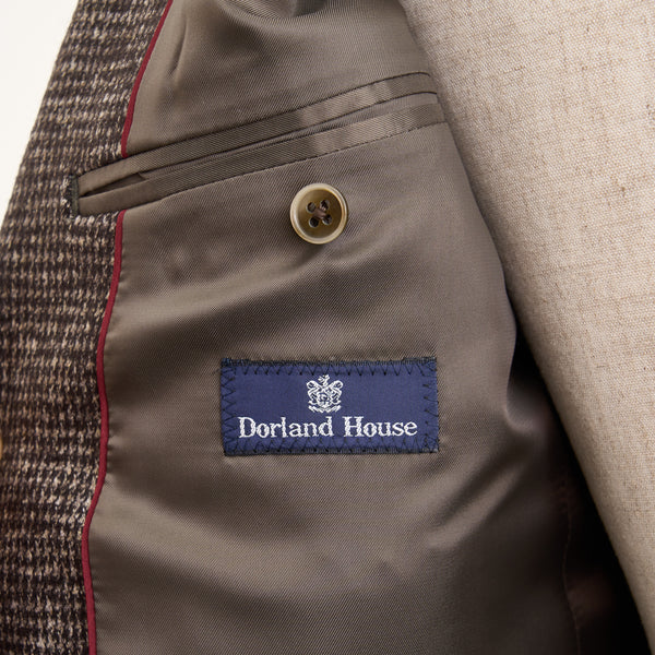 【ドーランドハウス】2B千鳥柄セットアップジャケット（ブラウン）