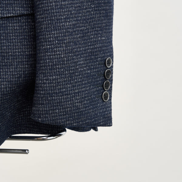 【ドーランドハウス】2B千鳥柄セットアップジャケット（ネイビー）