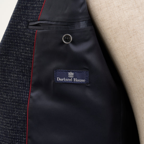 【ドーランドハウス】2B千鳥柄セットアップジャケット（ネイビー）