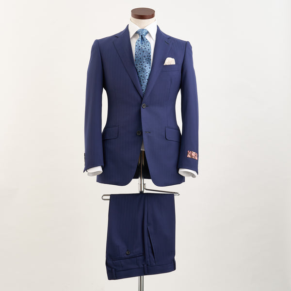 【ティモシーエベレスト】2Bスシャドウトライプ柄スーツ（ネイビー）