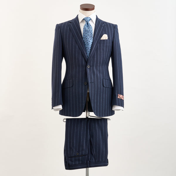 【ティモシーエベレスト】2Bストライプ柄スーツ（ネイビー）