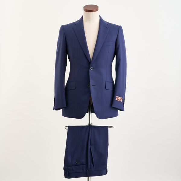 【ティモシーエベレスト】2Bスシャドウトライプ柄スーツ（ネイビー）