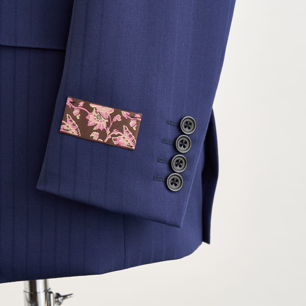 【ティモシーエベレスト】2Bスシャドウトライプ柄スーツ（ネイビー）