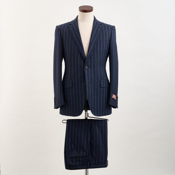 【ティモシーエベレスト】2Bストライプ柄スーツ（ネイビー）