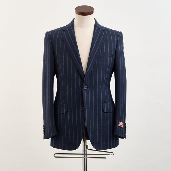 【ティモシーエベレスト】2Bストライプ柄スーツ（ネイビー）