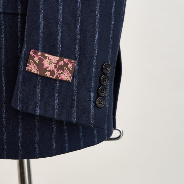 【ティモシーエベレスト】2Bストライプ柄スーツ（ネイビー）