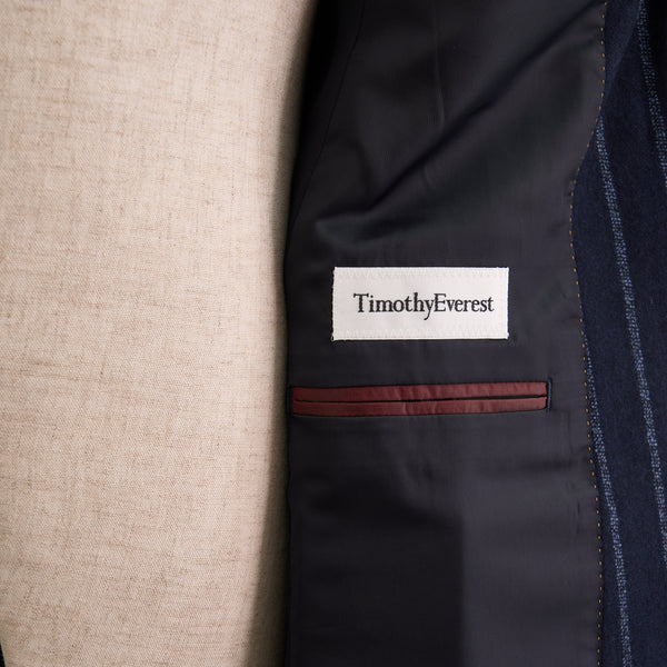 【ティモシーエベレスト】2Bストライプ柄スーツ（ネイビー）