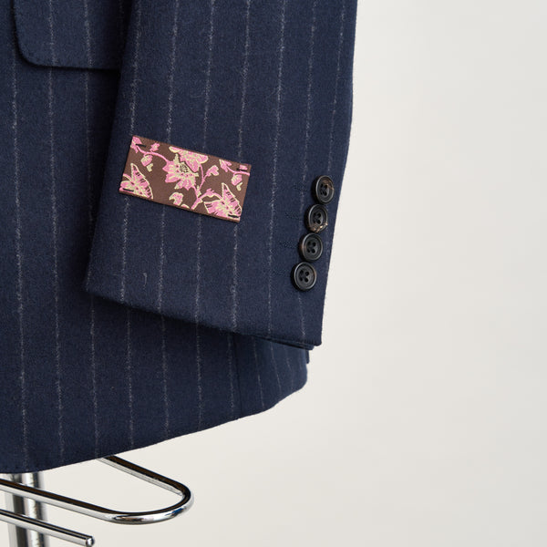 【ティモシーエベレスト】2Bストライプ柄スリーピーススーツ（ネイビー）