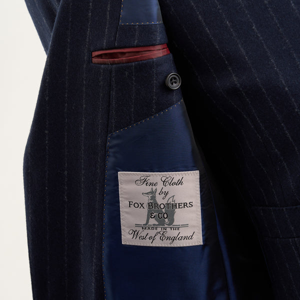 【ティモシーエベレスト】2Bストライプ柄スリーピーススーツ（ネイビー）