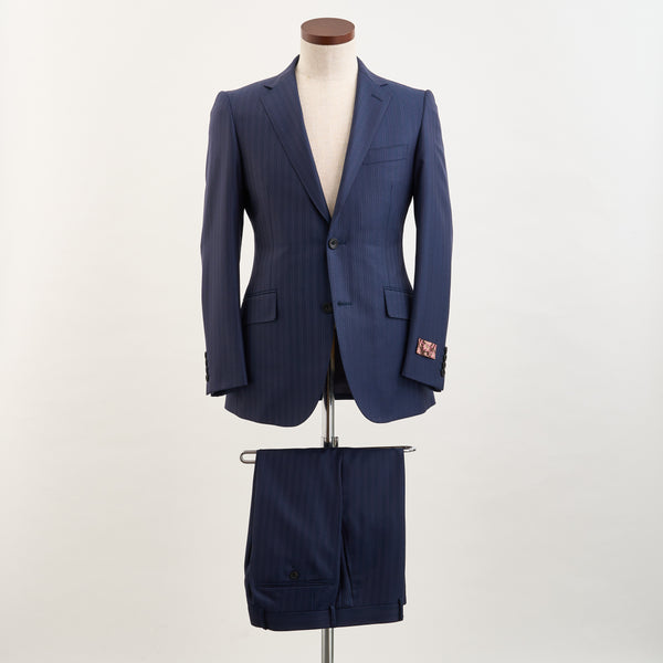 【ティモシーエベレスト】2Bストライプ柄スーツ（ネイビー）