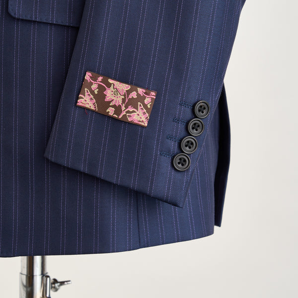 【ティモシーエベレスト】2Bストライプ柄スーツ（ネイビー）