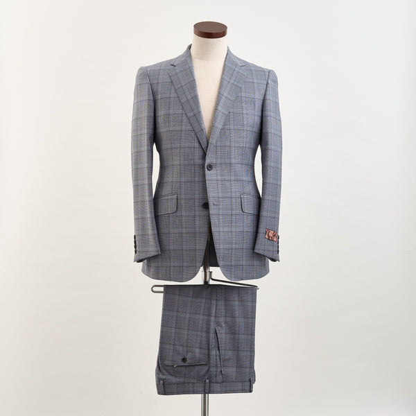 【ティモシーエベレスト】2Bチェック柄スーツ（グレー）