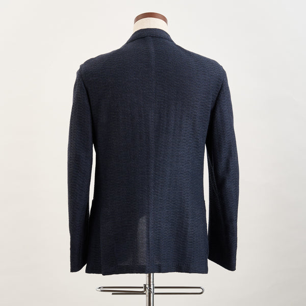 【コルネリアーニ】2Bウールシルクアダプティブジャケット（ネイビー）