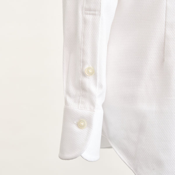 【ティモシーエベレスト】ジャカード織ドレスシャツ（ホワイト）