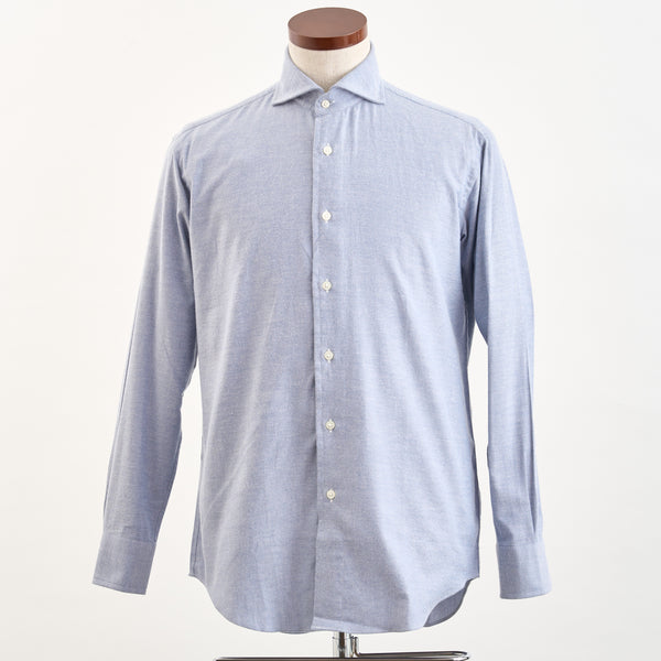 【ティモシーエベレスト】ホリゾンタルカラードレスシャツ（ブルー）