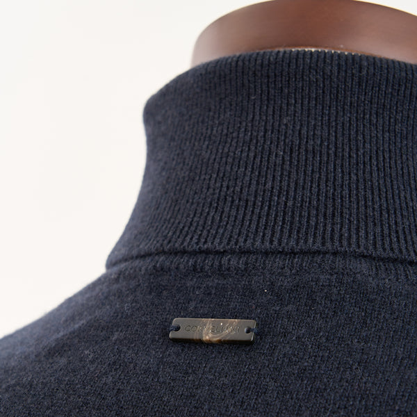 【コルネリアーニ】タートルネックニット（ネイビー）