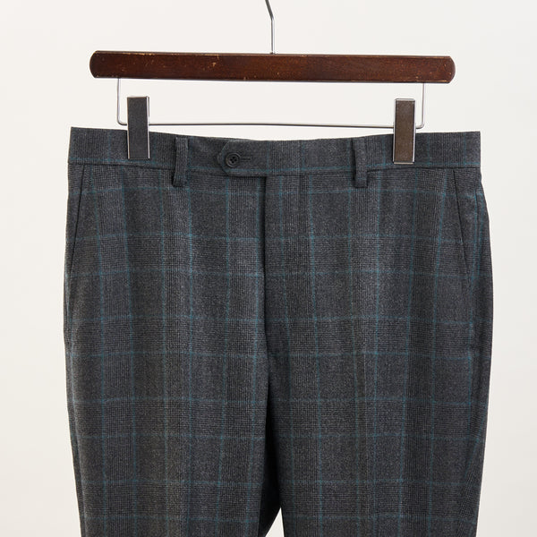 【ティモシーエベレスト】2Bチェック柄スーツ（グレー）