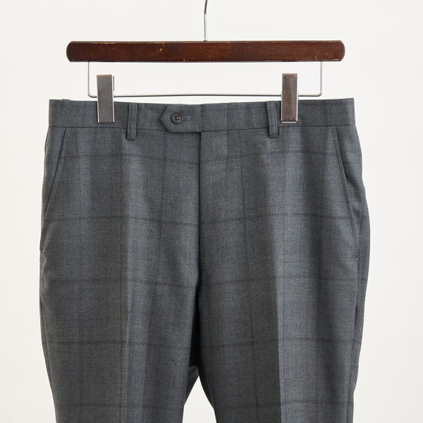 【ドーランドハウス】2Bチェック柄スーツ（グレー）