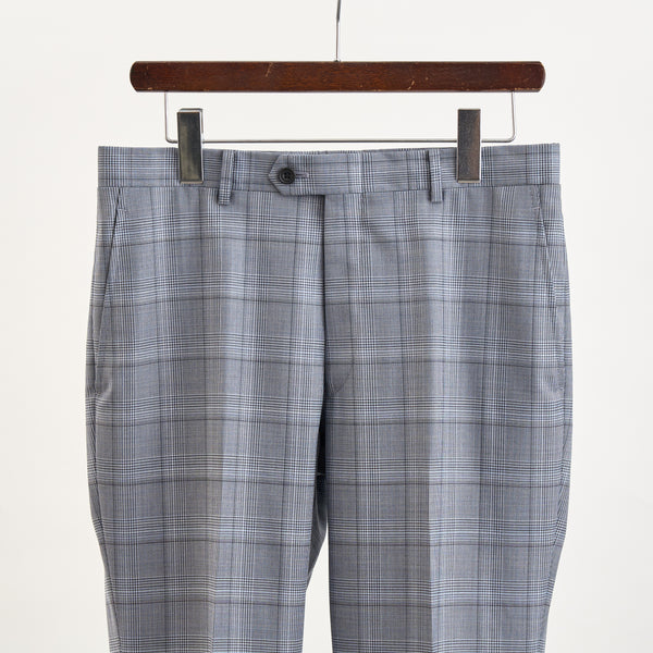 【ティモシーエベレスト】2Bチェック柄スーツ（グレー）