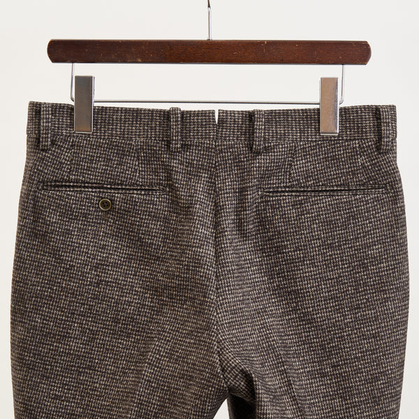 【ドーランドハウス】2B千鳥柄セットアップパンツ（ブラウン）