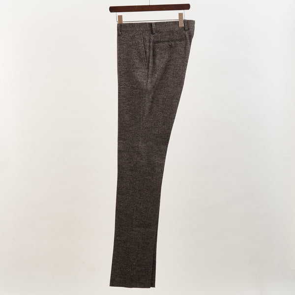 【ドーランドハウス】2B千鳥柄セットアップパンツ（ブラウン）