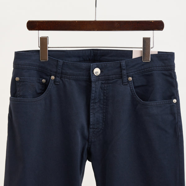 【コルネリアーニ】ガーメントダイパンツ（ネイビー）