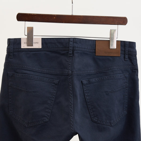 【コルネリアーニ】ガーメントダイパンツ（ネイビー）