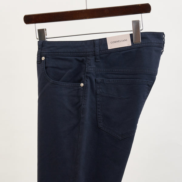 【コルネリアーニ】ガーメントダイパンツ（ネイビー）