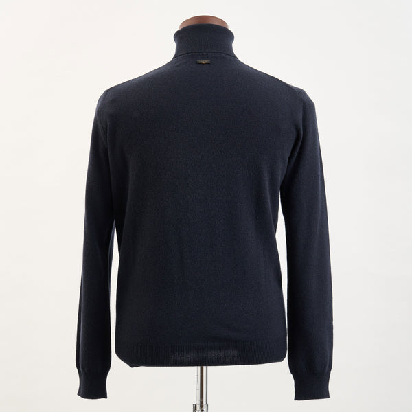 【コルネリアーニ】タートルネックニット（ネイビー）